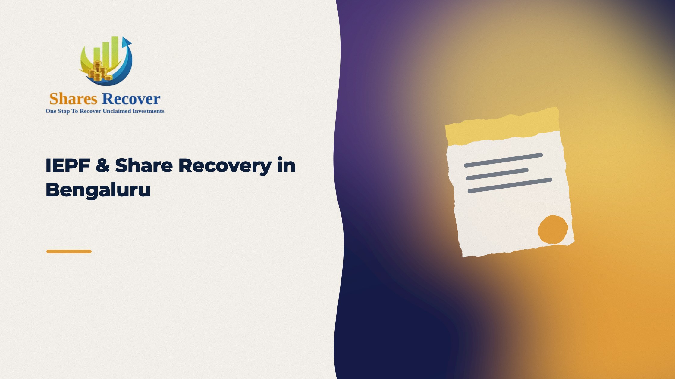 IEPF & Share Recovery in Bengaluru: How to Reclaim Old and Unclaimed Shares